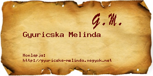Gyuricska Melinda névjegykártya