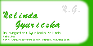 melinda gyuricska business card